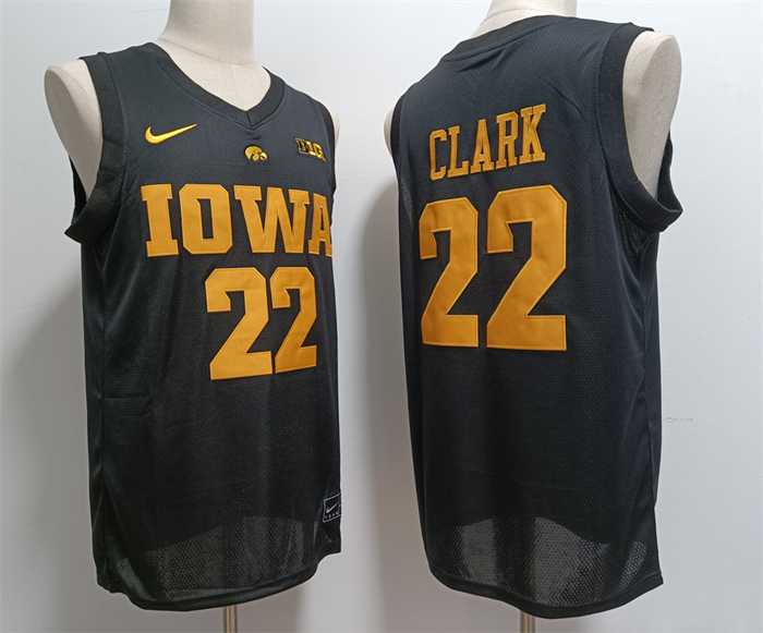 Mens Iowa Hawkeyes #22 Caitlin Clark Black Stitched Jersey